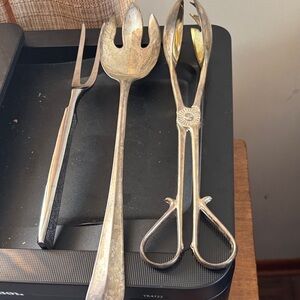 Stainless and silverplated  Serving Utensil Set